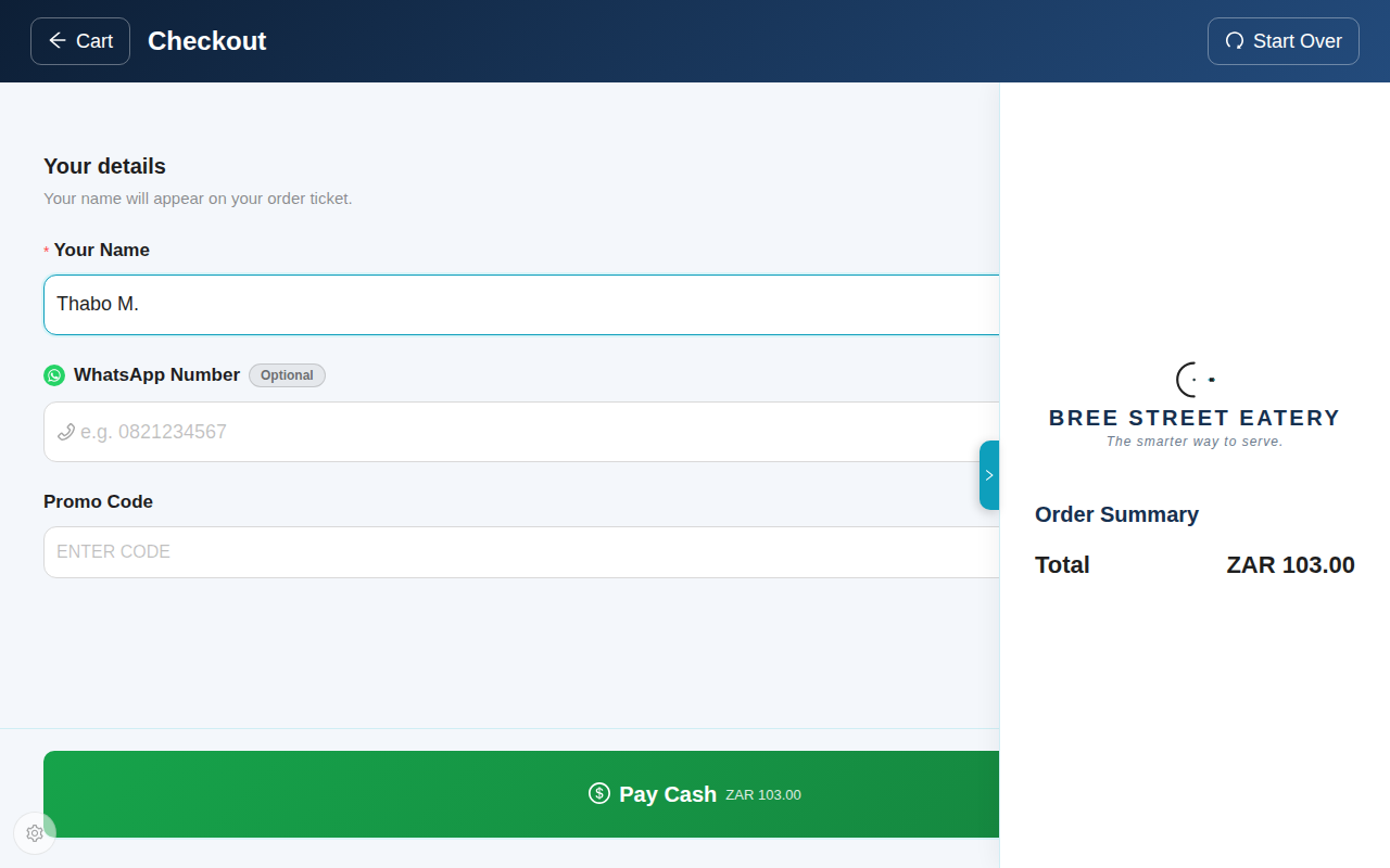 Step 4: Pay at the counter